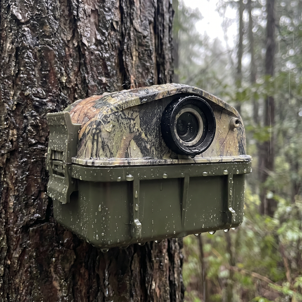 SENTINEL 4K waterproof IP66 camera in the rain
