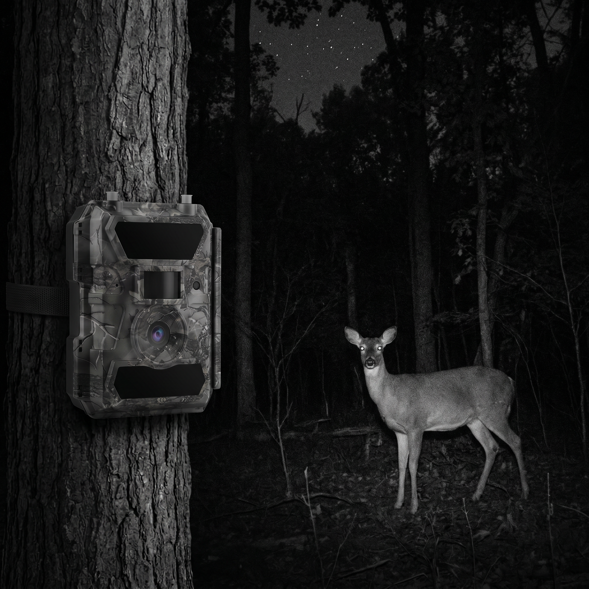 SENTINEL GPS infrared night vision capture of deer