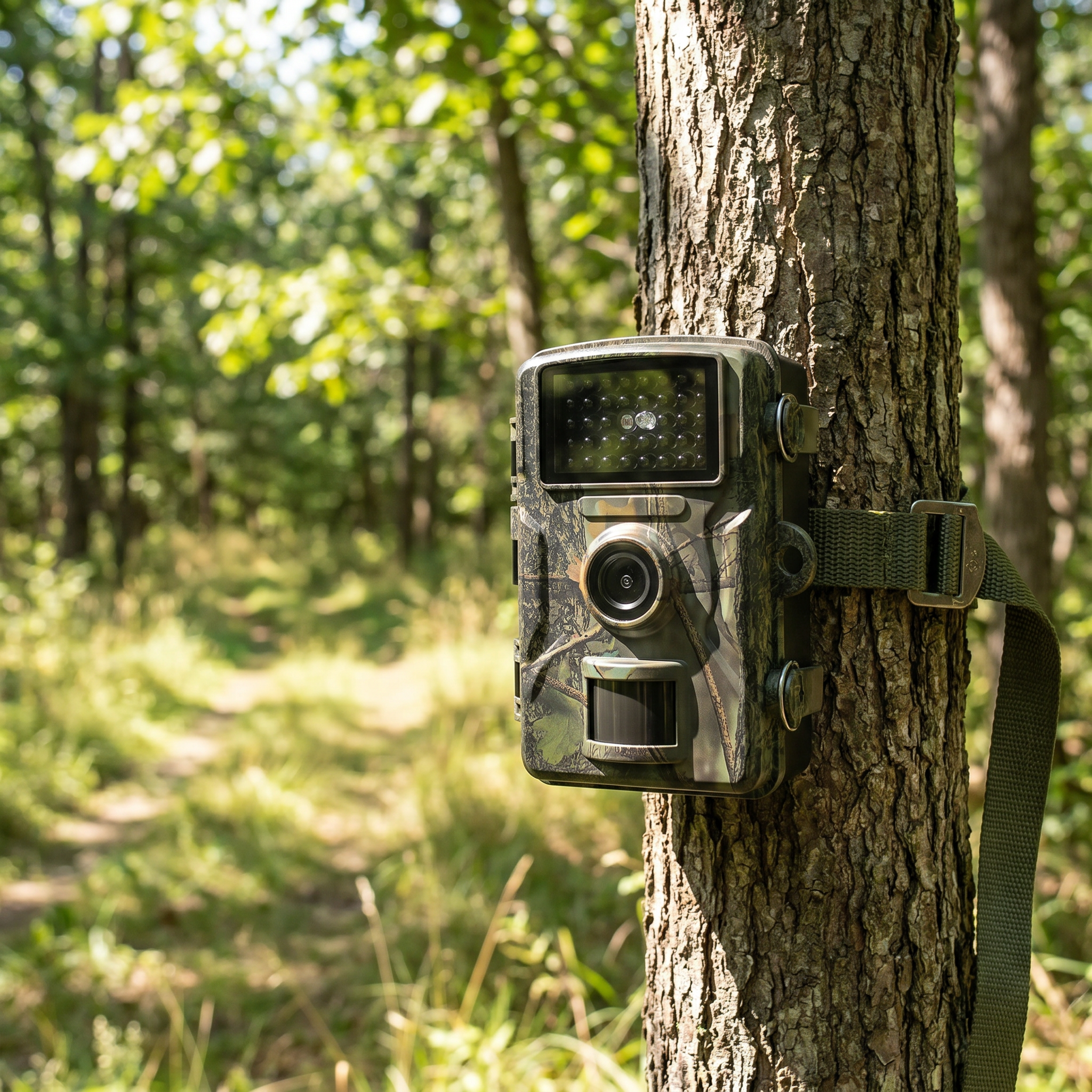 SENTINEL LITE fixée sur un arbre en forêt